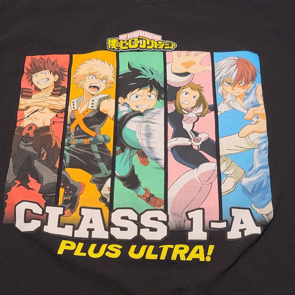 My Hero Academia T Shirt Mens Medium Black Class 1-A‎ Plus Ultra Graphic Anime